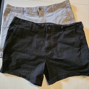 Aeropostale Men's Shorts - Sz 40 - Two Pair - Black And Grey
